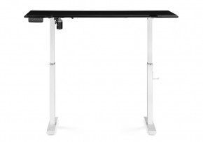 Компьютерный стол Маркос с механизмом подъема 140х80х75 черная шагрень / белый в Карталах - kartaly.ok-mebel.com | фото 4