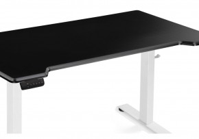 Компьютерный стол Маркос с механизмом подъема 140х80х75 черная шагрень / белый в Карталах - kartaly.ok-mebel.com | фото 6