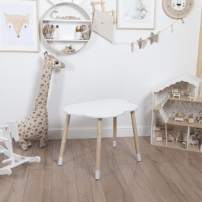 Комплект детский стол ОБЛАЧКО и стул ОБЛАЧКО ROLTI Baby (белая столешница/белое сиденье/береза ножки) в Карталах - kartaly.ok-mebel.com | фото