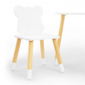 Комплект детской мебели стол и два стула Мишутка (Белый/Белый/Береза) в Карталах - kartaly.ok-mebel.com | фото 1