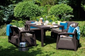Комплект мебели Корфу Фиеста (Corfu fiesta set) коричневый в Карталах - kartaly.ok-mebel.com | фото 2