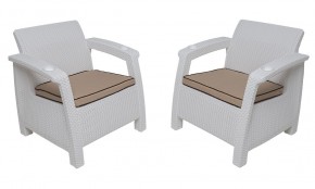 Комплект на балкон Yalta Balcony Set (Ялта) белый в Карталах - kartaly.ok-mebel.com | фото 4