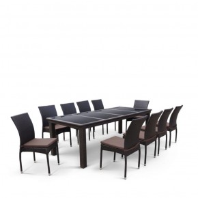 Комплект плетеной мебели T438/Y380A-W53 Brown (10+1) в Карталах - kartaly.ok-mebel.com | фото 3
