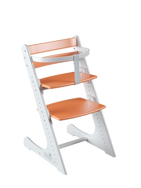 Комплект растущий стул и жесткий ограничитель Конёк Горбунёк Комфорт  (Бело-оранжевый) в Карталах - kartaly.ok-mebel.com | фото