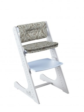Комплект растущий стул и подушки Конёк Горбунёк Комфорт  (Бело-небесный, Арабика) в Карталах - kartaly.ok-mebel.com | фото