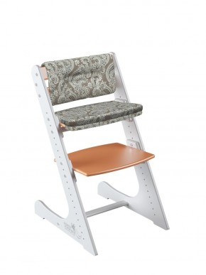 Комплект растущий стул и подушки Конёк Горбунёк Комфорт  (Бело-оранжевый, Арабика) в Карталах - kartaly.ok-mebel.com | фото 1