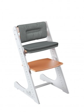 Комплект растущий стул и подушки Конёк Горбунёк Комфорт  (Бело-оранжевый, Графит) в Карталах - kartaly.ok-mebel.com | фото