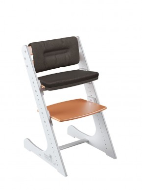 Комплект растущий стул и подушки Конёк Горбунёк Комфорт  (Бело-оранжевый, Шоколад) в Карталах - kartaly.ok-mebel.com | фото
