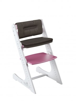 Комплект растущий стул и подушки Конёк Горбунёк Комфорт  (Бело-розовый, Шоколад) в Карталах - kartaly.ok-mebel.com | фото