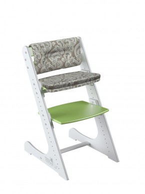 Комплект растущий стул и подушки Конёк Горбунёк Комфорт  (Бело-зеленый, Арабика) в Карталах - kartaly.ok-mebel.com | фото