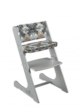 Комплект растущий стул и подушки Конёк Горбунёк Комфорт  (Серый металлик, Лабиринт) в Карталах - kartaly.ok-mebel.com | фото