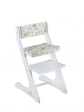 Комплект растущий стул и подушки Конёк Горбунёк Стандарт (Белый, Бабочки) в Карталах - kartaly.ok-mebel.com | фото