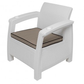 Комплект уличной мебели Yalta Premium Terrace Set (Ялта) белый (+подушки под спину) в Карталах - kartaly.ok-mebel.com | фото 7