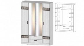 КОСТА-РИКА Шкаф 4-х створчатый (анкор светлый) в Карталах - kartaly.ok-mebel.com | фото