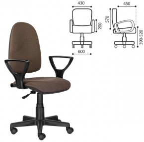 Кресло BRABIX "Prestige Ergo MG-311" (ткань, коричневое) 531875 в Карталах - kartaly.ok-mebel.com | фото 2
