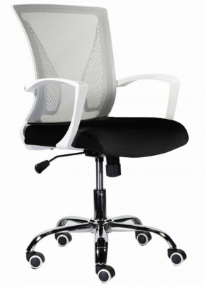 Кресло BRABIX "Wings MG-306" (пластик белый, хром, сетка, серое/черное) 532010 в Карталах - kartaly.ok-mebel.com | фото