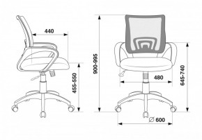 Кресло Бюрократ CH-695N/R/TW-11 красный TW-35N черный TW-11 в Карталах - kartaly.ok-mebel.com | фото 3