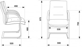 Кресло Бюрократ T-9927SL-LOW-V/BLACK в Карталах - kartaly.ok-mebel.com | фото 4