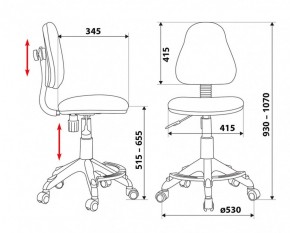 Кресло детское Бюрократ KD-4-F/PENCIL-GN зеленый карандаши в Карталах - kartaly.ok-mebel.com | фото 3