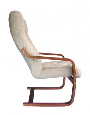 Кресло для отдыха (пружинка) Магнат 102-З-КР замша КРЕМ в Карталах - kartaly.ok-mebel.com | фото 2
