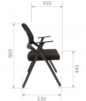 Кресло для посетителей CHAIRMAN NEXX (ткань стандарт черный/сетка DW-01) в Карталах - kartaly.ok-mebel.com | фото 7