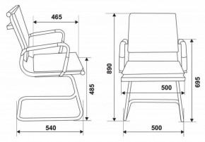 Кресло для посетителя Бюрократ CH-993-Low-V/Black на черный в Карталах - kartaly.ok-mebel.com | фото 3