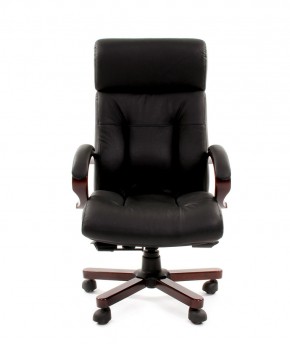 Кресло для руководителя CHAIRMAN  421 (Натуральная кожа) Черное в Карталах - kartaly.ok-mebel.com | фото 2