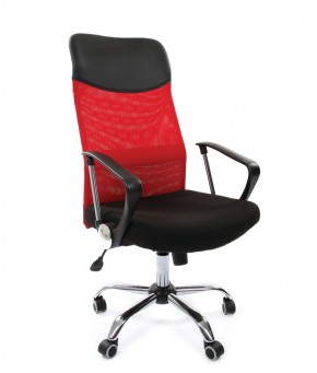 Кресло для руководителя CHAIRMAN 610 N (15-21 черный/сетка красный) в Карталах - kartaly.ok-mebel.com | фото