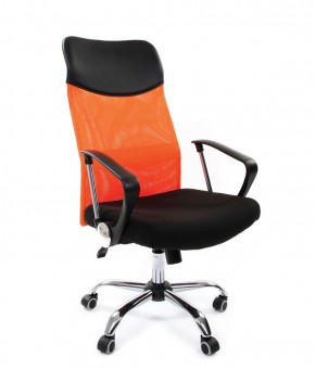 Кресло для руководителя CHAIRMAN 610 N (15-21 черный/сетка оранжевый) в Карталах - kartaly.ok-mebel.com | фото