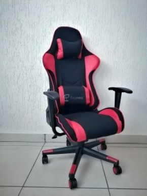 Кресло геймерское Barneo K-50 (черная сетка красные вставки) в Карталах - kartaly.ok-mebel.com | фото
