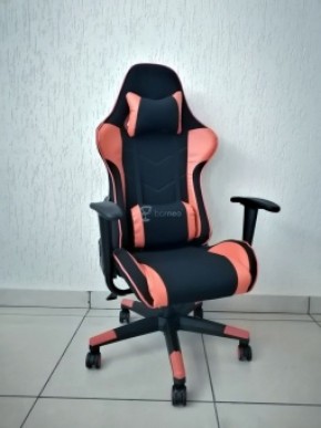 Кресло геймерское Barneo K-50 (черная сетка оранжевые вставки) в Карталах - kartaly.ok-mebel.com | фото