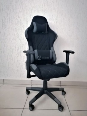 Кресло геймерское Barneo K-51 (черная ткань серые вставки) в Карталах - kartaly.ok-mebel.com | фото 1