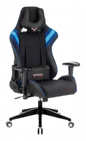 Кресло игровое Бюрократ VIKING 4 AERO BLUE черный/синий в Карталах - kartaly.ok-mebel.com | фото