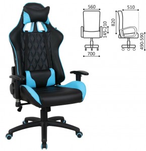 Кресло компьютерное BRABIX "GT Master GM-110" (черное/голубое) 531928 в Карталах - kartaly.ok-mebel.com | фото 2