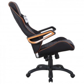 Кресло компьютерное BRABIX Techno Pro GM-003 (ткань черное/серое, вставки оранжевые) 531813 в Карталах - kartaly.ok-mebel.com | фото 4