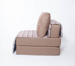 Кресло-кровать бескаркасное Харви (коричневый-квадро беж) в Карталах - kartaly.ok-mebel.com | фото 2