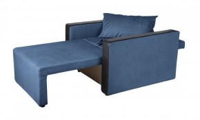 Кресло-кровать Милена с подлокотниками (синий) Велюр в Карталах - kartaly.ok-mebel.com | фото 3