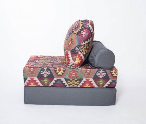 Кресло-кровать-пуф бескаркасное Прайм (мехико серый-графит) в Карталах - kartaly.ok-mebel.com | фото 1
