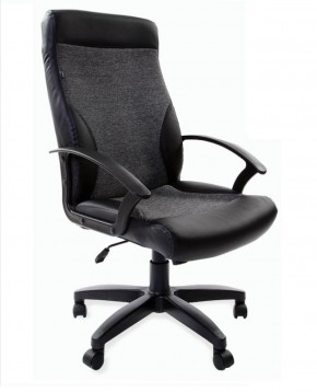 Кресло офисное BRABIX "Trust EX-535" (экокожа/черная/ткань серая) 531383 в Карталах - kartaly.ok-mebel.com | фото