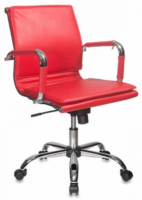 Кресло руководителя Бюрократ CH-993-LOW/RED красный в Карталах - kartaly.ok-mebel.com | фото