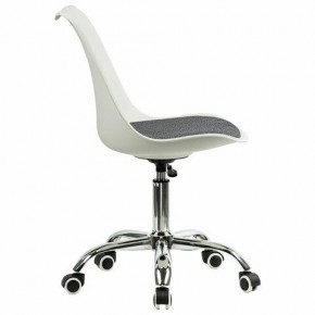 Кресло стул BRABIX "Eames MG-310 CH", хром, пластик белый, ткань серая, 532924 в Карталах - kartaly.ok-mebel.com | фото 3