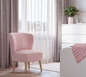 Кресло Унельма светло-розовый, ткань рогожка в Карталах - kartaly.ok-mebel.com | фото 3