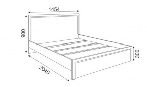 Кровать 1.4 М16 Стандарт с настилом Беатрис (Орех гепланкт) в Карталах - kartaly.ok-mebel.com | фото