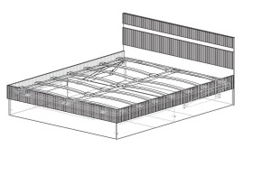 ОЛИВИЯ Кровать 1600 с основанием и ПМ в Карталах - kartaly.ok-mebel.com | фото 4