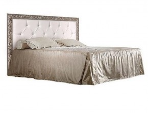 Кровать 2-х спальная (1,4 м) Тиффани штрих-лак/серебро с мягким изголовьем (ТФКР140-2) в Карталах - kartaly.ok-mebel.com | фото
