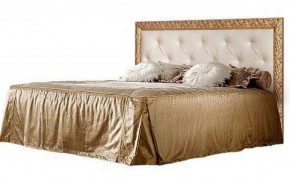 Кровать 2-х спальная (1,4 м) Тиффани штрих-лак/золото с мягким изголовьем (ТФКР140-2) в Карталах - kartaly.ok-mebel.com | фото