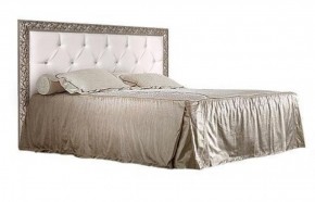 Кровать 2-х спальная(1,6 м)Тиффани Premium черная/серебро с мягким элементом со стразами с подъемным механизмом (ТФКР-2[3][7](П) в Карталах - kartaly.ok-mebel.com | фото