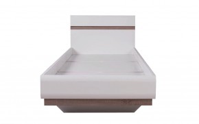 Кровать 90/TYP 90, LINATE ,цвет белый/сонома трюфель в Карталах - kartaly.ok-mebel.com | фото 3