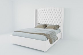 Кровать Берлин ЛЮКС с ПМ 900 (экокожа белая) в Карталах - kartaly.ok-mebel.com | фото 2