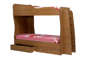 Кровать детская 2-х ярусная Юниор-1 (800*2000) ЛДСП в Карталах - kartaly.ok-mebel.com | фото